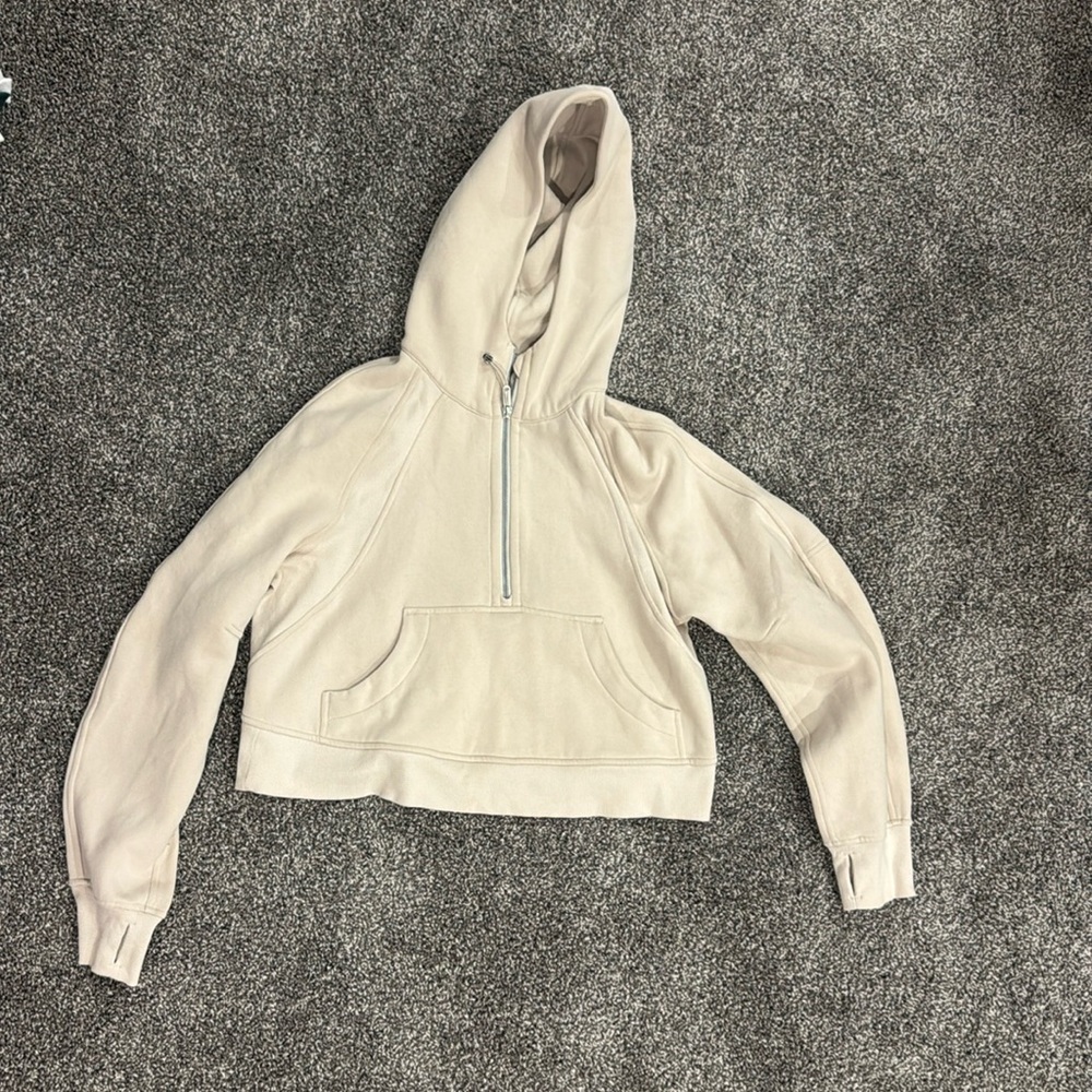 lululemon scuba cropped half zip hoodie